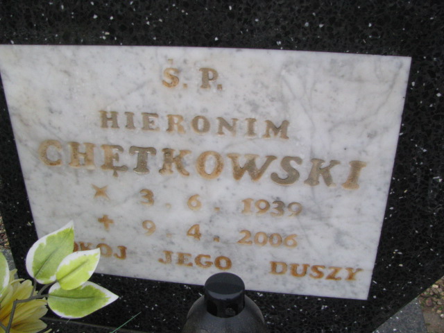 Hieronim Chętkowski 1939 Pasłęk - Grobonet - Wyszukiwarka osób pochowanych