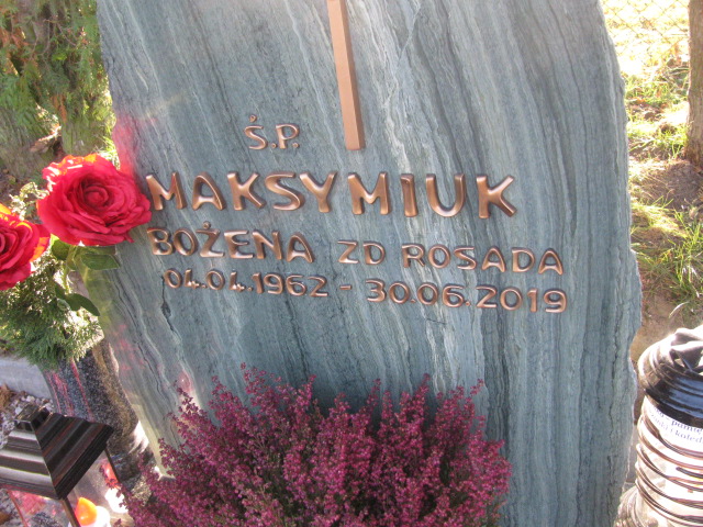 Bożena Beata Maksymiuk 1962 Pasłęk - Grobonet - Wyszukiwarka osób pochowanych