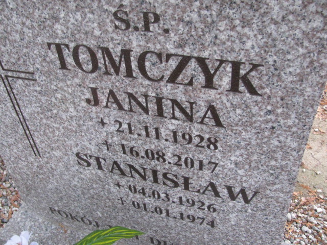 Janina Tomczyk 1928 Pasłęk - Grobonet - Wyszukiwarka osób pochowanych