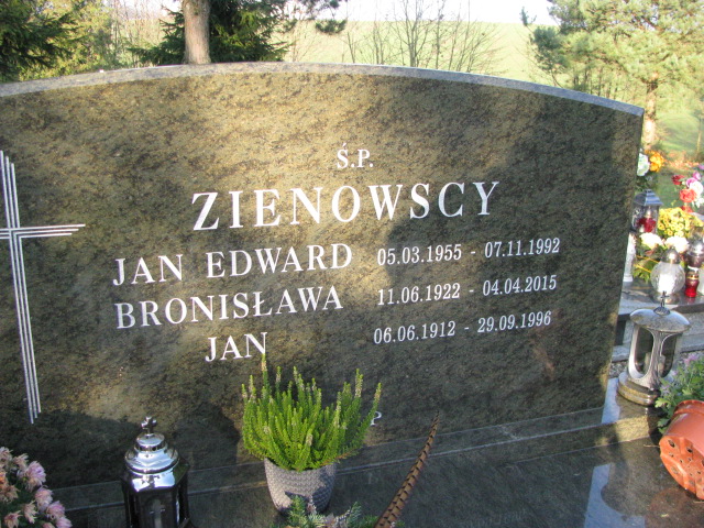 Bronisława Zienowska 1922 Pasłęk - Grobonet - Wyszukiwarka osób pochowanych