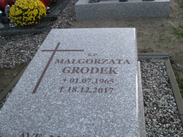 Małgorzata Grodek 1965 Pasłęk - Grobonet - Wyszukiwarka osób pochowanych