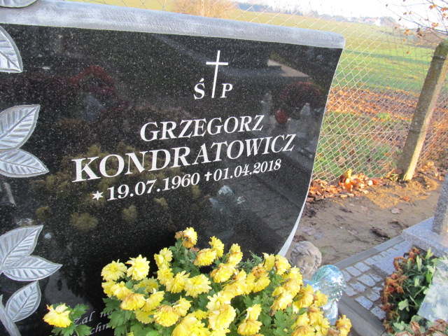 Grzegorz Andrzej Kondratowicz 1960 Pasłęk - Grobonet - Wyszukiwarka osób pochowanych