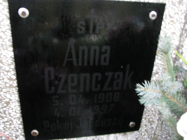Anna Czenczak 1908 Pasłęk - Grobonet - Wyszukiwarka osób pochowanych