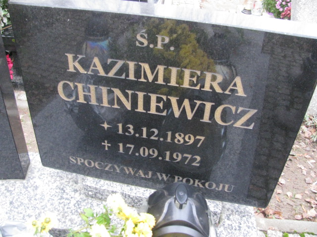 Kazimiera Chiniewicz 1897 Pasłęk - Grobonet - Wyszukiwarka osób pochowanych