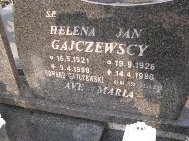 Jan Gajczewski 1926 Pasłęk - Grobonet - Wyszukiwarka osób pochowanych