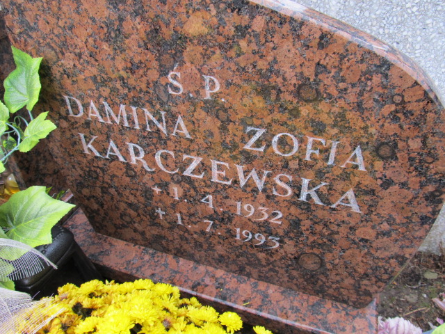 Damina Zofia Karczewska 1932 Pasłęk - Grobonet - Wyszukiwarka osób pochowanych