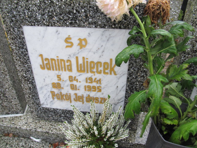 Janina Więcek 1941 Pasłęk - Grobonet - Wyszukiwarka osób pochowanych