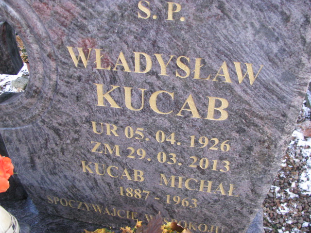 Władysław Kucab 1926 Pasłęk - Grobonet - Wyszukiwarka osób pochowanych