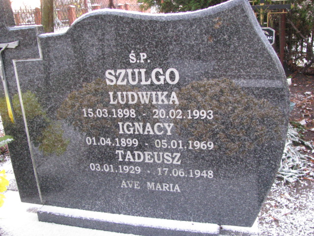 Ignacy Szulgo 1899 Pasłęk - Grobonet - Wyszukiwarka osób pochowanych